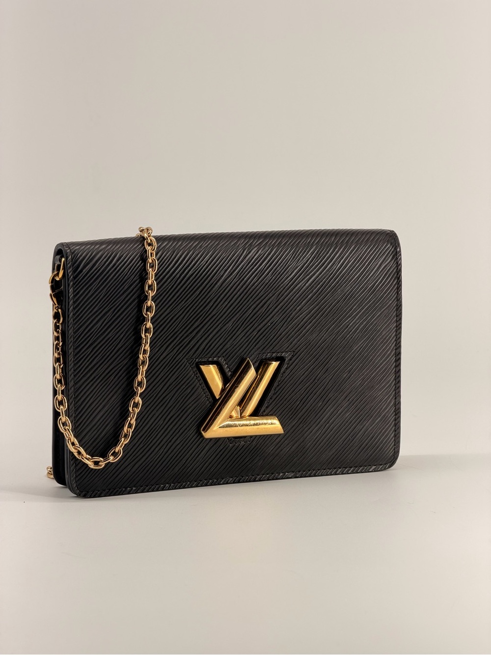 Louis Vuitton Twist Belt Wallet on Chain Black Epi Leather Crossbody Bag